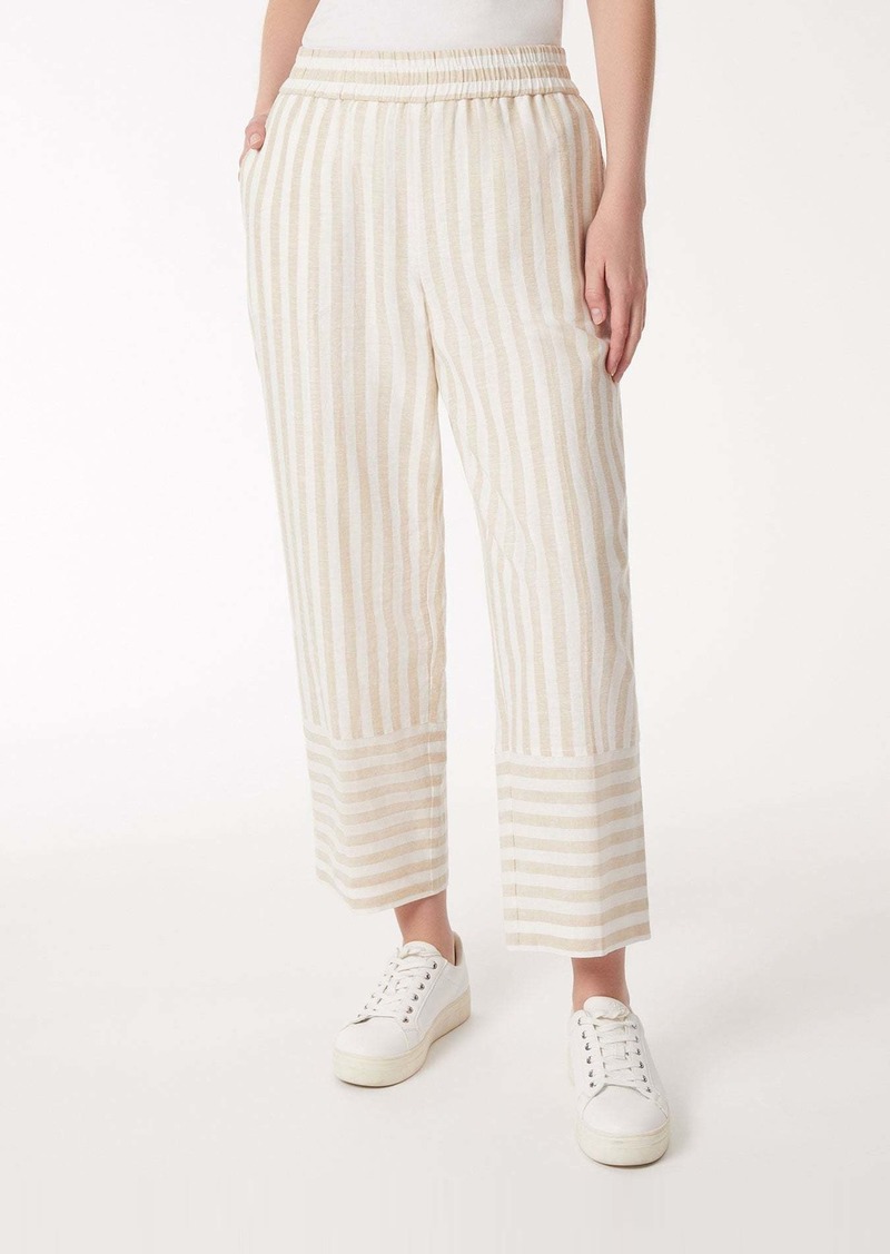 Jones New York Striped Pull-On Drawstring Trousers