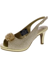 Jones New York Womens Embellished Slip-On Slingback Heels