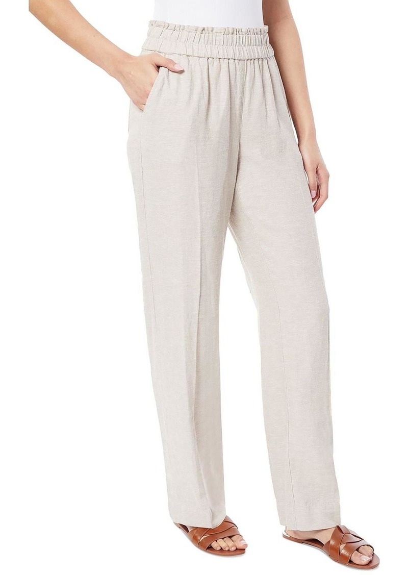 Jones New York Womens Linen High Rise Wide Leg Pants