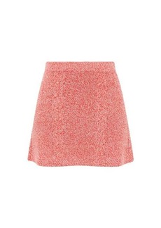 Joostricot - Cabled Mélange Mini Skirt - Womens - Red