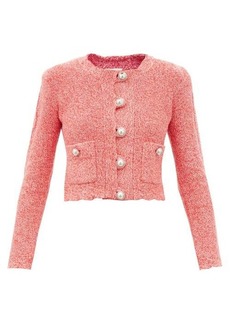 Joostricot - Mélange Cable-knit Jacket - Womens - Red