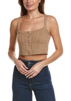 JoosTricot Cable Cropped Wool Tank