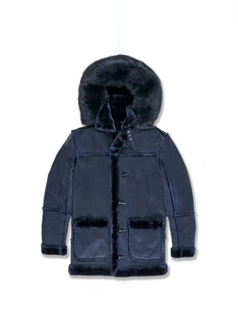 Jordan Boys Denali Shearling Jacket In Navy