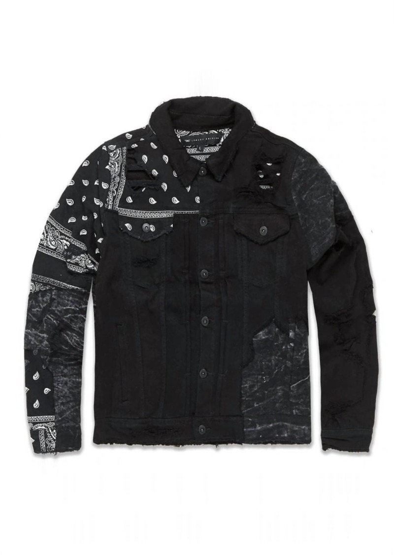 Jordan Boy's Represent Denim Trucker Jacket In Noir