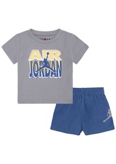 Jordan Baby Boys Air Jordan Jump Man Shirt and Static Mesh Shorts, 2 Piece Set