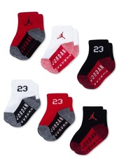 Jordan Baby and Toddler Boys Core Jumpman Ankle Socks, Pack of 6 - Gym Red