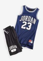 Jordan Big Boys Mesh Logo Shorts - Midnight Blue