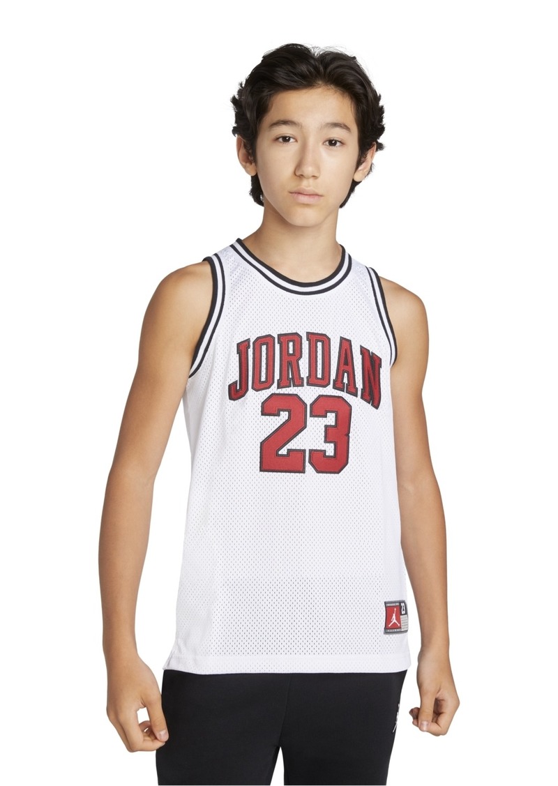 Jordan Big Boys 23 Jersey Sleeveless Tank Top - White