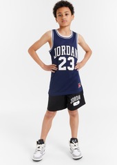 Jordan Big Boys Mesh Logo Shorts - Midnight Blue