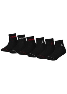 Jordan Big Boys 6-Pk. Ankle Socks - Black
