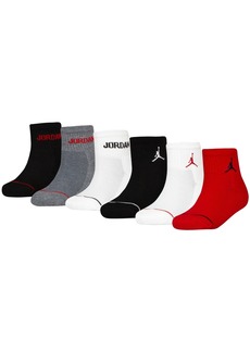 Jordan Big Boys 6-Pk. Ankle Socks - Gym Red, Black
