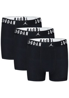 Jordan Big Boys Flight Dri-Fit Cotton Core Boxer Briefs, Pack of 3 - Black