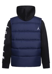 Jordan Big Boys Layered-Look Hooded Jacket - U90midnigh