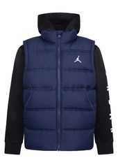 Jordan Big Boys Layered-Look Hooded Jacket - U90midnigh