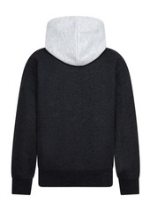 Jordan Big Boys Logo Embossed Heathered Fleece Hoodie - Black