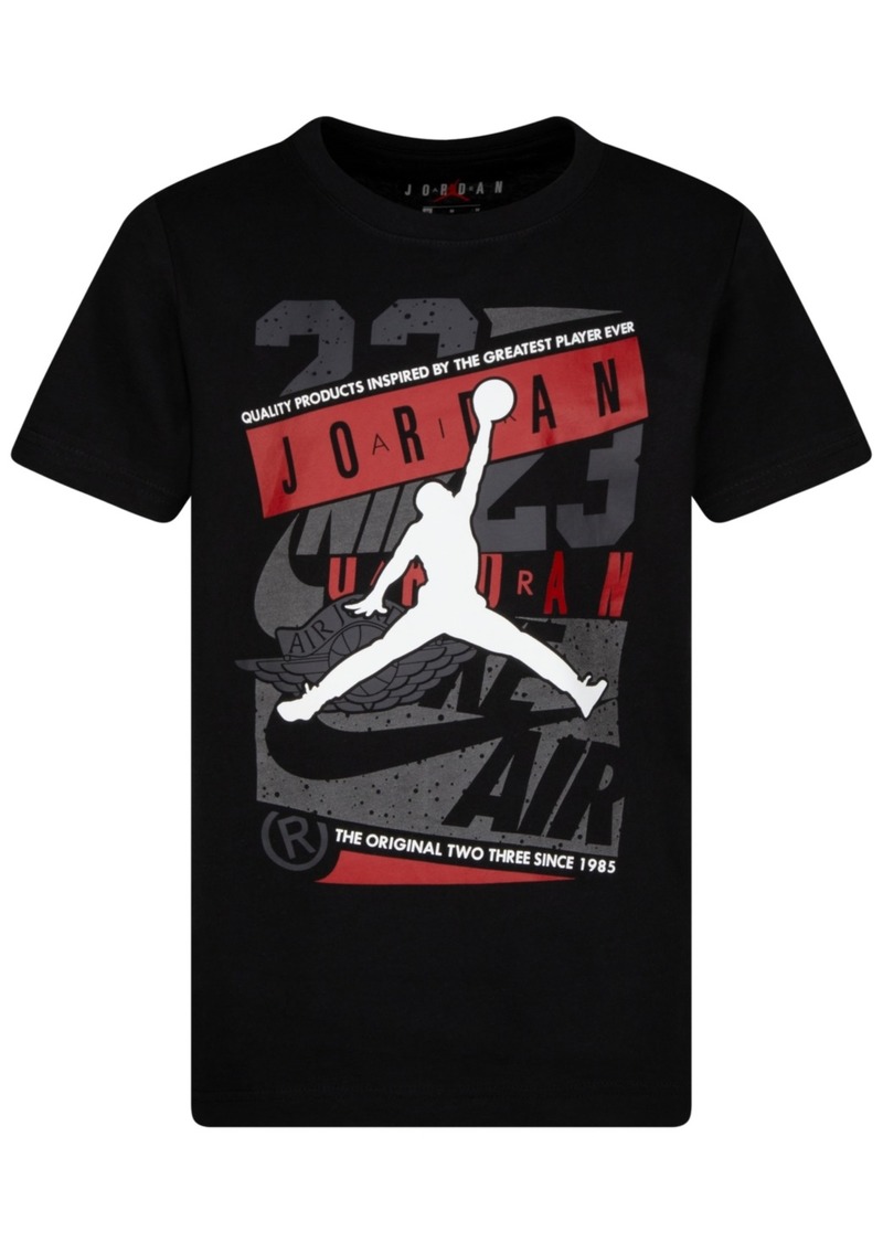 Jordan Big Boys Mars 1 Graphic Tee - Black/Gray