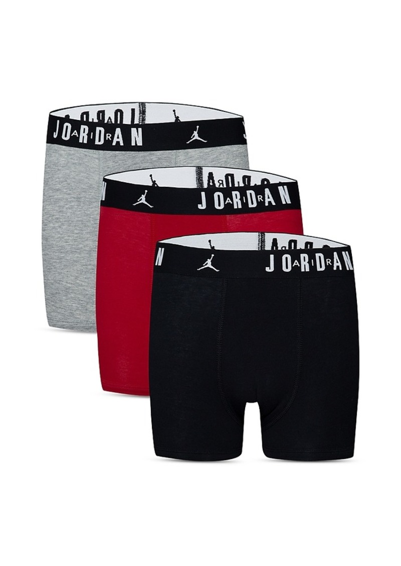 Jordan Boys' Flight Cotton Core Boxer Briefs, Pack of 3 - Big Kid