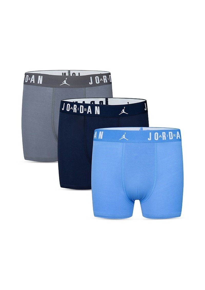 Jordan Boys' Flight Cotton Core Boxer Briefs, Pack of 3 - Big Kid