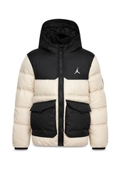 Jordan Boys' Hooded Faux Down Jacket - Big Kid