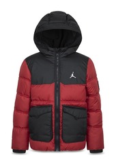 Jordan Boys' Hooded Faux Down Jacket - Big Kid