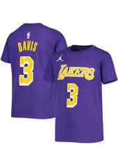 Jordan Brand Youth Los Angeles Lakers State Name & Number Performance T-Shirt - Anthony Davis
