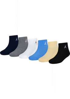 Jordan Youth Everyday Essential 6 Pack Ankle Socks, Boys', Size 7-9, Blue