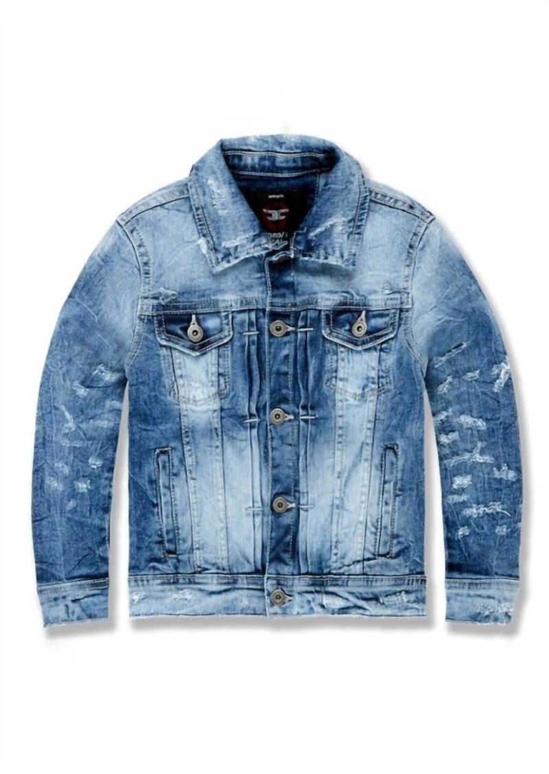 Jordan Kids' Hamilton Denim Trucker Jacket In Aged Wash