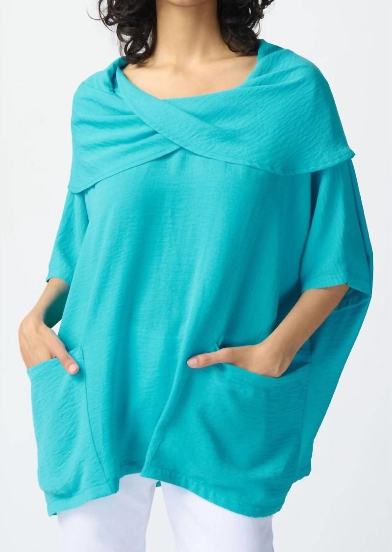 Joseph Cowl Neck Tunic Top In Seaview