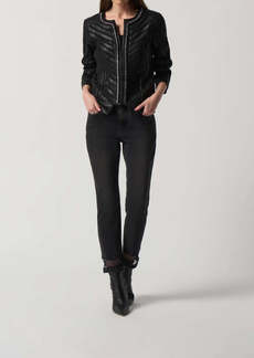 Joseph Faux-Leather And Mesh Jacket In Black