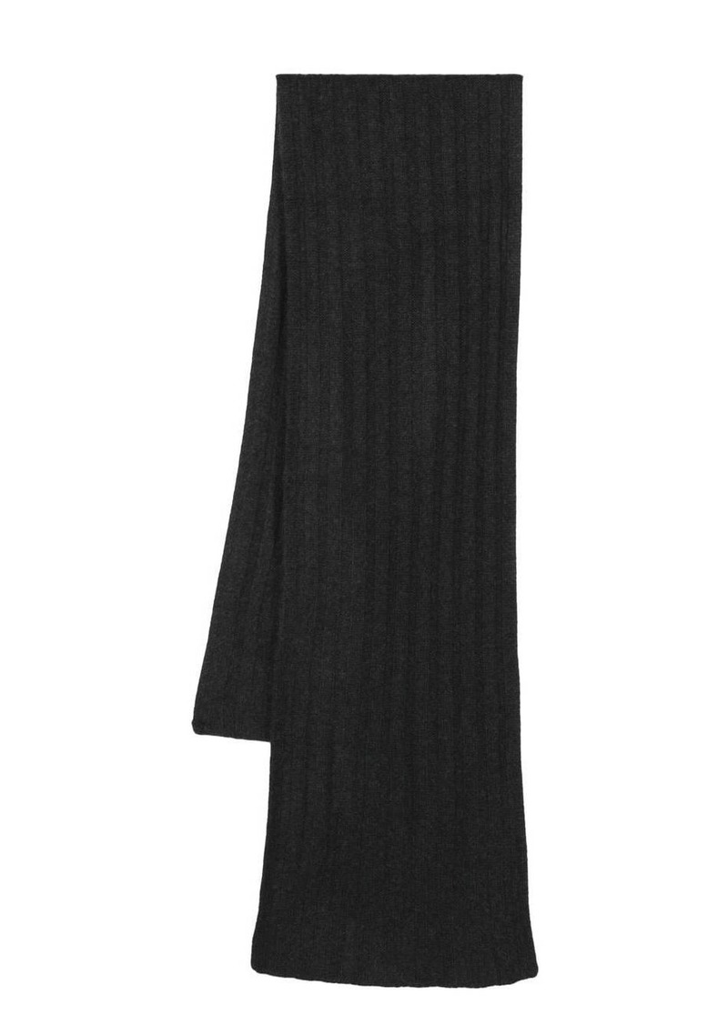 Joseph fine ribbed-knit scarf