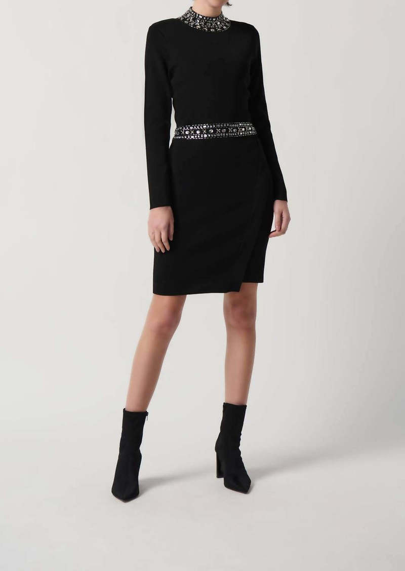 Joseph High Neck Dress In Black