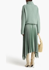 Joseph - Ade pleated satin-crepe maxi skirt - Green - FR 44