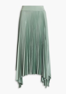 Joseph - Ade pleated satin-crepe maxi skirt - Green - FR 44