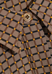 Joseph - Bold printed silk crepe de chine shirt - Brown - FR 34