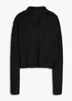 Joseph - Cable-knit polo sweater - Gray - L