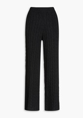 Joseph - Cable-knit wide-leg pants - Gray - M