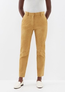 Joseph - Coleman Stretch-suede Trousers - Womens - Camel