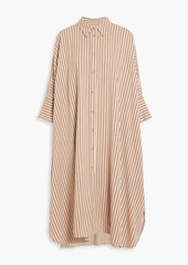 Joseph - Diana striped twill midi shirt dress - Neutral - FR 34