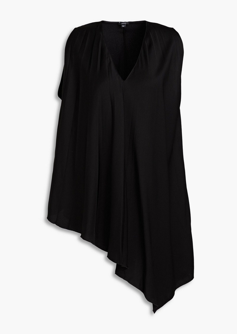 Joseph - Dovehouse asymmetric crepe de chine top - Black - FR 36