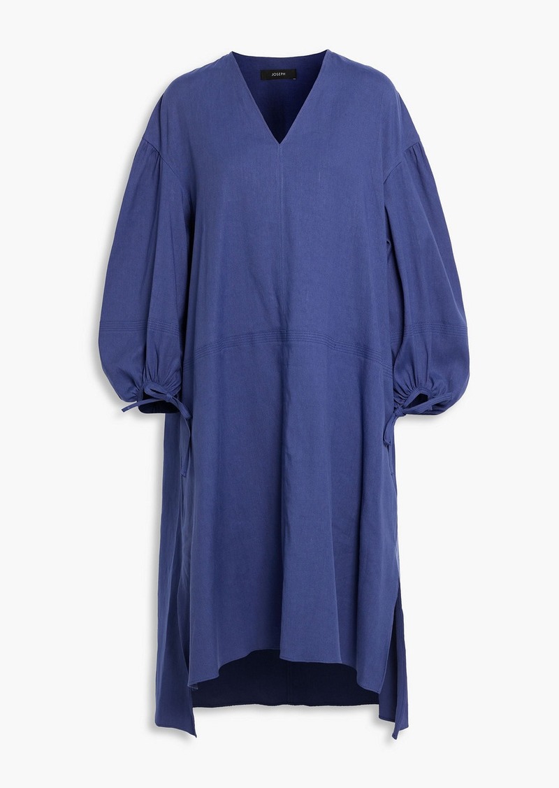 Joseph - Duna linen-blend midi dress - Blue - FR 34