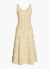 Joseph - Marled cable-knit wool-blend midi dress - Yellow - S