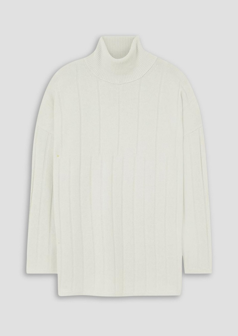 Joseph - Oversized wool turtleneck poncho - White - XS