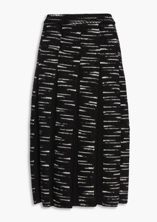 Joseph - Space-dyed wool-blend midi skirt - Black - XS