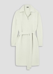 Joseph - Polo belted merino wool dress - White - M