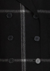 Joseph - Portelet double-breasted checked wool-blend felt jacket - Black - FR 38