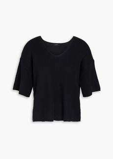 Joseph - Ribbed linen-blend top - Black - XS