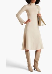 Joseph - Silk-blend turtleneck midi dress - Neutral - L