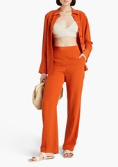 Joseph - Silk crepe de chine straight-leg pants - Orange - FR 34