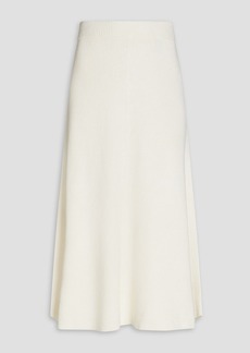 Joseph - Stitch ribbed linen-blend midi skirt - White - XS