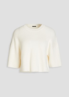 Joseph - Cropped ribbed linen-blend sweater - White - M